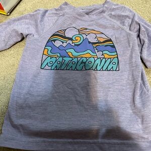 Patagonia Graphic Tee in Purple and Blue